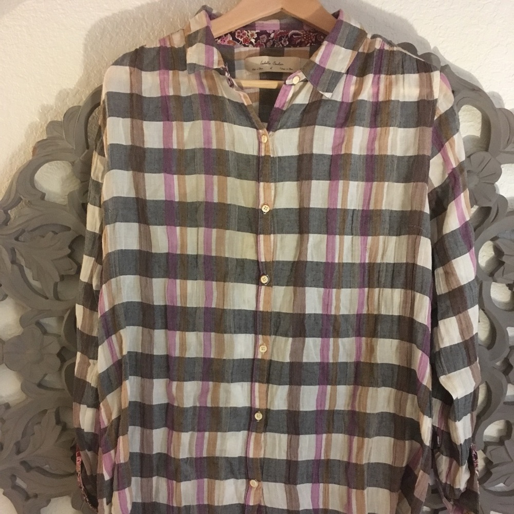 Anthropologie, Isabella Sinclair collared shirt